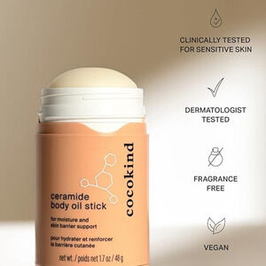 Cocokind Ceramide Body Oil Stick Moisturizer Fragrance Free Vegan New Skincare